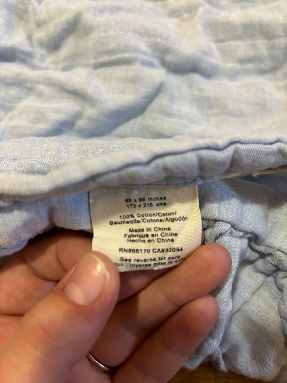 Anthropologie Twin Size Light Blue Chevron Quilted Duvet Cover Cotton